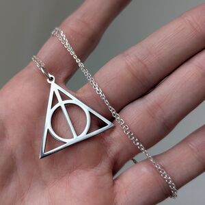 Sterling silver 925 deathly hallows necklace harry potter